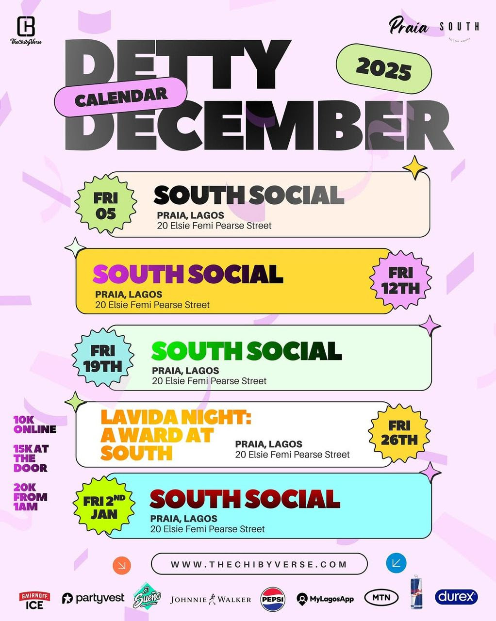 thechibyverse 2025 detty december calendar